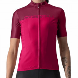 Tricou maneca scurta Castelli Velocissima Dama Rosu-Visiniu