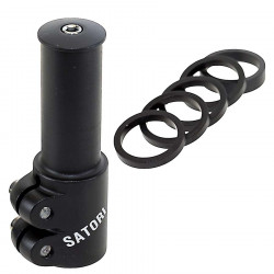 Adaptor Ghidon Reglabil Aluminiu 11/8 negru Satori