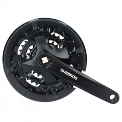 Angrenaj Shimano FC-MT101 40x30x22T 9 vit brat 175mm cu CG negru