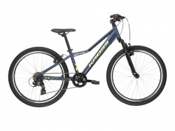 Bicicleta KROSS HEXAGON JR 1.0 24" Navy Blue-Orange-Navy Blue Glossy 24