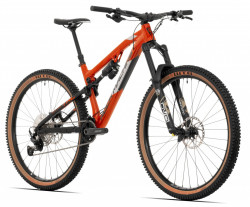 Bicicleta MTB Full Suspension Rock Machine Blizzard TRL 70-29 29 Gloss Metallic Orange/Silver/Black