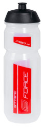 Bidon Force Stripe 0.75l transparent/rosu