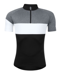 Bluza ciclism Force View maneci scurte negru/gri/alb M