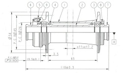 Butuc Fata NOVATEC D791SB-CL-B15, Negru, 32H 15x110 mm - Img 4