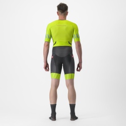 Costum de triatlon cu maneca scurta Castelli Free Sanremo SS, Galben Fluo/Negru, XXL - Img 2