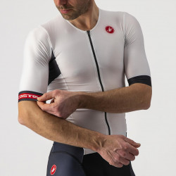 Costum triatlon maneca scurta Castelli Free Sanremo SS Alb/Negru