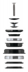 Cuvetarie Force Taper 1.1/8-1.1/2 semi-integrata 55mm, negru - Img 2