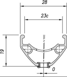 Janta MACH 1 'CROSS-R 23' 29" - (622 x 23C) - 32H Negru Capsata - Img 4