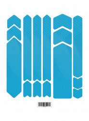 Kit stickere adezive protectie cadru Flow Lines Full Kit Sky Blue