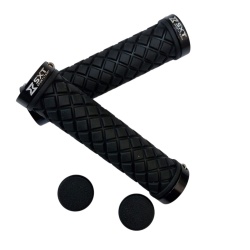 Mansoane MTB SXT ZN-045 - 130 mm Lock-On Dublu Negru - Img 2