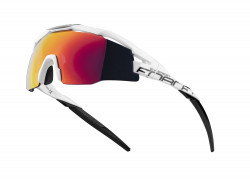 Ochelari Force Everest, lentila rosie oglinda, alb/negru