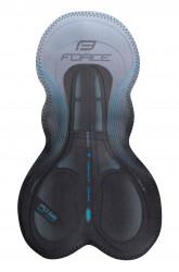Pantaloni scurti cu bazon si bretele Force B51 negru/rosu - Img 3