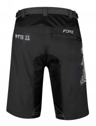 Pantaloni scurti Force MTB-11 bazon detasabil Negru/Antracit - Img 2