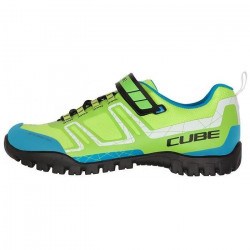 Pantofi Ciclism CUBE All Mountain Green White Blue - Img 1