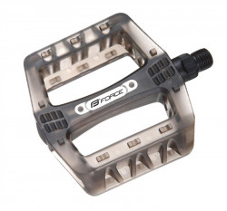 Pedale BMX Force plastic transparent fumuriu