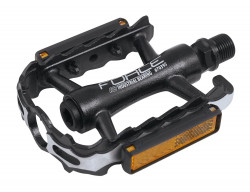 Pedale Force Edge Aluminiu, cu rulmenti, negre