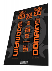 Set stickere adezive furca ROCKSHOX Domain Orange 2023
