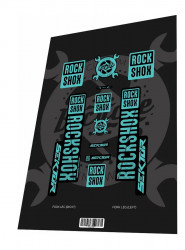 Set stickere adezive furca ROCKSHOX Sektor Sky Blue 2018