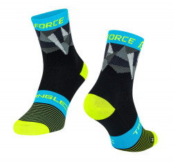 Sosete Force Triangle negru/fluo/albastru L-XL