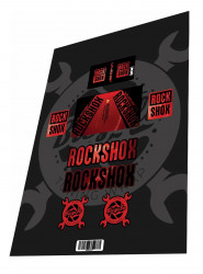 Stickere adezive amortizor ROCKSHOX Vivid R2C AIR Thunder Red Black 2016