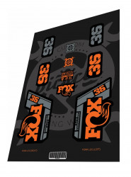 Stickere adezive furca FOX Performance Elite 36 2021 Factory Orange