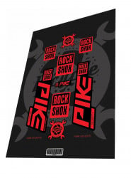 Stickere adezive furca ROCKSHOX Pike Select Plus Red Black 2021