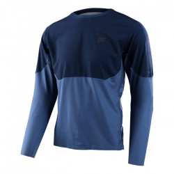 Tricou Bicicleta Troy Lee Designs Drift Ls Solid Blue Mirage