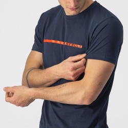 Tricou casual Castelli Ventaglio Tee, Bleumarin/Rosu, XXL - Img 3