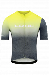 Tricou Ciclism CUBE Blackline Jersey Race S/S Yellow Grey