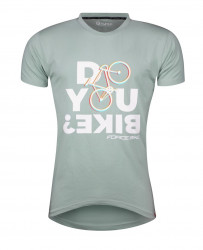 Tricou ciclism Force Bike gri/verde