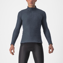 Tricou cu maneca lunga Castelli Cold Day 2nd Layer, Bleumarin, XS