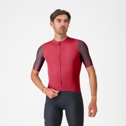 Tricou cu maneca scurta Castelli Prologo Lite 2, pentru barbati, rosu/bordo XXL