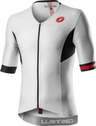 Tricou cu maneca scurta pentru triathlon Castelli Free Speed 2 Race, Alb/Negru L