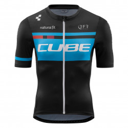 TRICOU CUBE TEAMLINE COMPETITION BLACK BLUE L