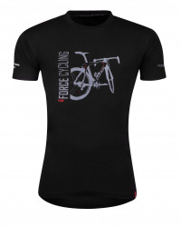Tricou FORCE FLOW maneci scurte negru