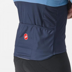Tricou maneca scurta CASTELLI A Blocco Bleu Bleumarin Portocaliu