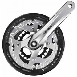 Angrenaj Shimano Alivio FC-M4010 cu Aparatoare Ax Octalink 9 V Brat 175mm Argintiu - Img 2