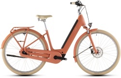 BICICLETA ELECTRICA CUBE ARUBA HYBRID 600 EASY ENTRY PAPAYA CREME - Img 3