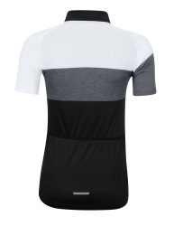 Bluza ciclism Force View Lady maneci scurte negru/alb/gri XL - Img 2