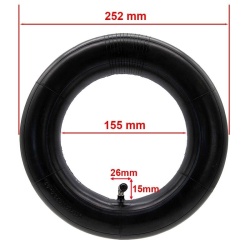 Camera trotineta electrica 10 X 3 - 80/65-6, valva curbata 90 grade