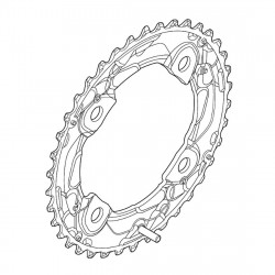 Foaie Shimano FC-M615 38T Negru 10 viteze