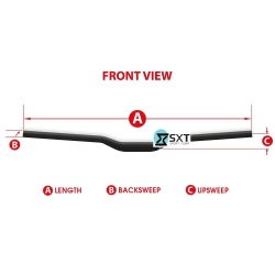 Ghidon Aluminiu MTB SXT 31.8 -800 mm Rosu Matt - Img 3