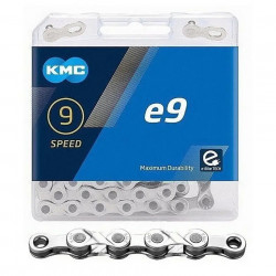 Lant KMC E9 Silver 9 viteze, 122 zale, Ebike, Argintiu