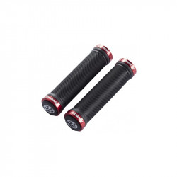 Mansoane Reverse Spin Lock-On 130/30 mm negru/rosu