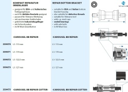 Monobloc Pedalier M-WAVE CAROUSEL BB REPAIR 113 mm - Img 4
