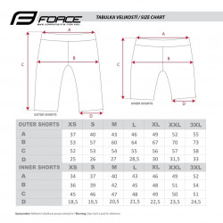 Pantaloni FORCE Blade MTB cu Sub-pantaloni si Bazon Albastru