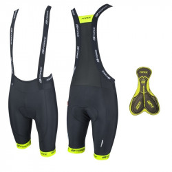 Pantaloni Scurti Force cu Bazon si Bretele B45 Negru/Fluo