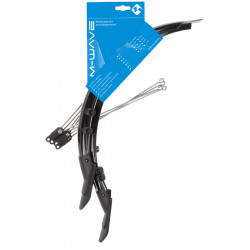 Set Aparatori Noroi Flexibile M-WAVE 28" 45 mm Negru - Img 3