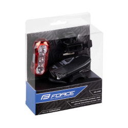 Set lumini fata+spate FORCE Express USB