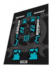 Set stickere adezive furca MARZOCCHI Bomber Z2 2020 Turqoise Blue